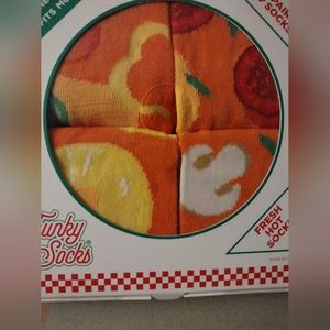 New Sealed Pizza Funky Socks (4 Pairs), Size 6-12